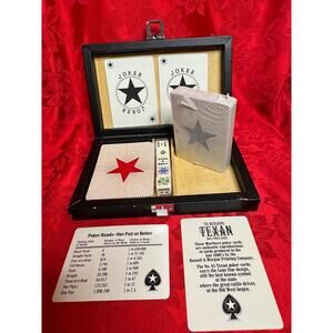 1984 "The Marlboro Texan" #45 Poker Playing Cards w/Poker Dice & Case BIKERCORE